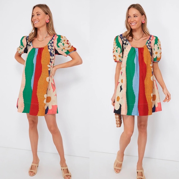 Farm Rio Daisy Organic Cotton Mini Dress - Picture 1 of 7